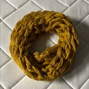Chunky crochet mustard cowl